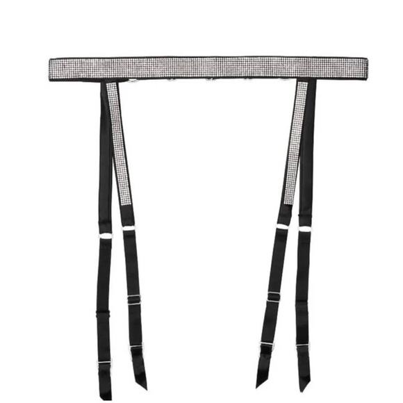 Victoria's Secret Shine on Garter Belt in Black and Rhinestone - M/L - Picture 5 of 6